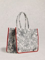 Geantă tip sacoșă Jasmine Jacquard White Stuff - Imaginea 3 din 5