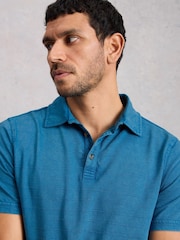 Μπλε - Μπλούζα πόλο Tunstall Overdye White Stuff - Εικόνα 3 από 6