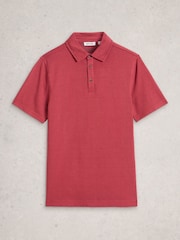 Roșu - White Stuff Tunstall Overdye Polo Shirt - Imaginea 1 din 2