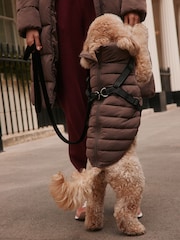 Chocolate Brown Padded Pet Harness Coat - Image 2 of 2