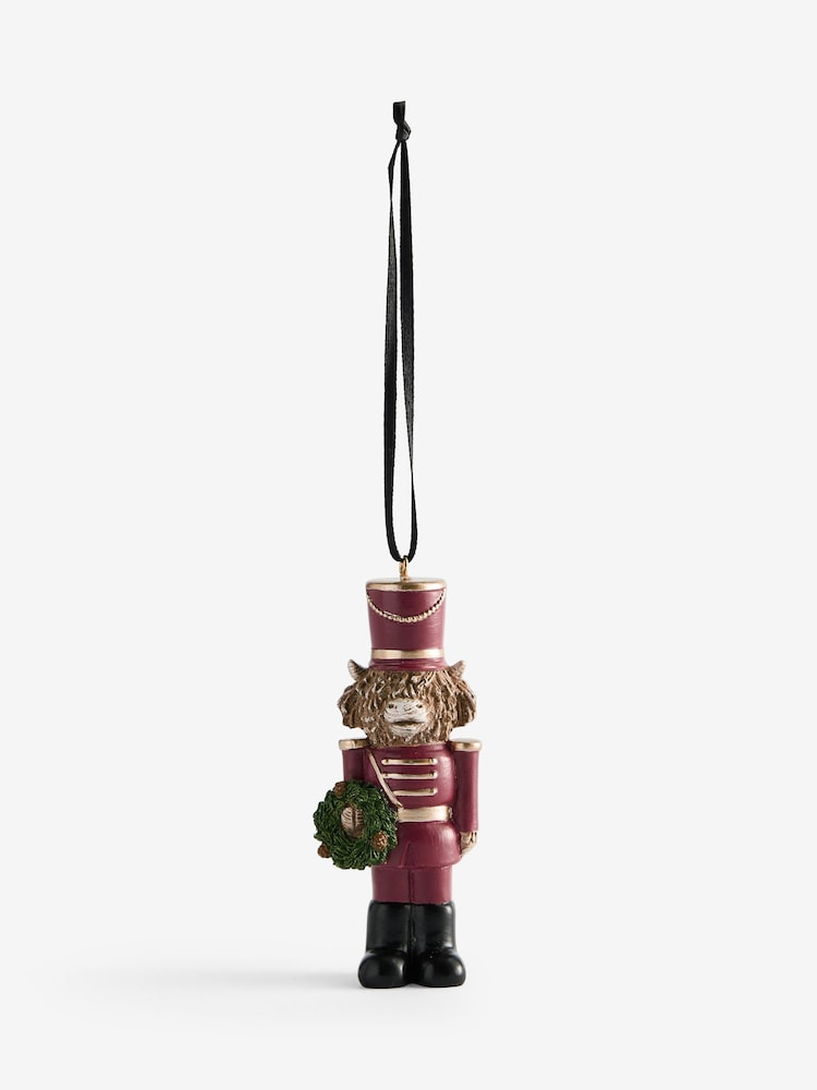 Burgundy Red Hamish Nutcracker Christmas Bauble - Image 1 of 1