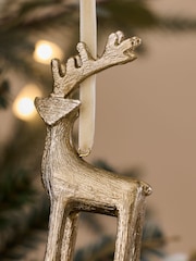 Gold Reindeer Christmas Bauble - Image 3 of 3
