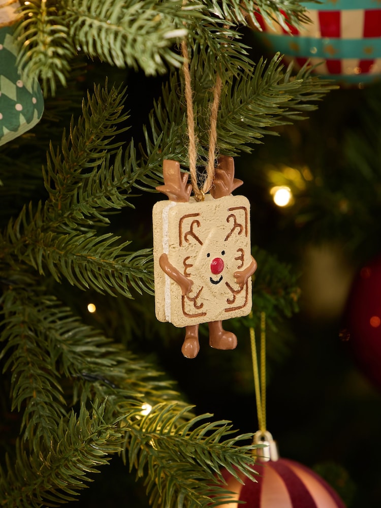Natural Biscuit Reindeer Christmas Bauble - Image 1 of 3 Natural Biscuit Reindeer Christmas Bauble - Image 1 of 3