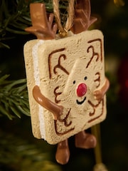 Natural Biscuit Reindeer Christmas Bauble - Image 2 of 3