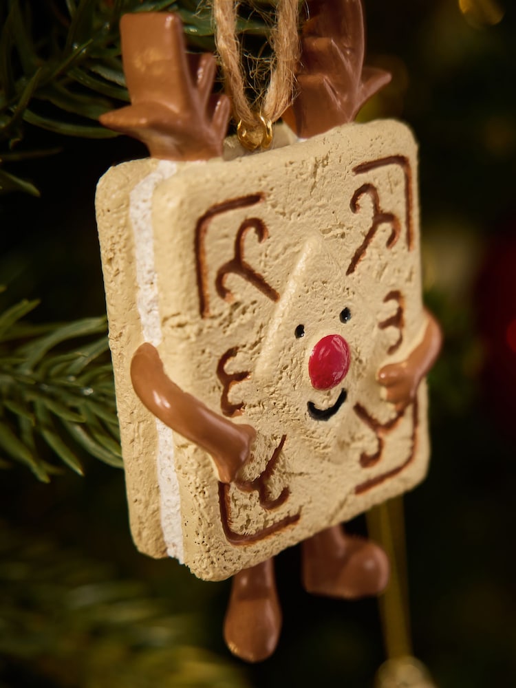 Natural Biscuit Reindeer Christmas Bauble - Image 2 of 3 Natural Biscuit Reindeer Christmas Bauble - Image 2 of 3