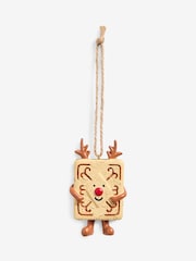 Natural Biscuit Reindeer Christmas Bauble - Image 3 of 3