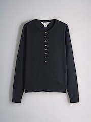 The Set 3 Pack Henley Jumper With Wool Navy Blue/Light Grey/Burgundy Red - Image 3 of 6