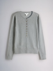 The Set 3 Pack Henley Jumper With Wool Navy Blue/Light Grey/Burgundy Red - Image 4 of 6