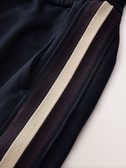 Navy Blue Ponte Wide Leg Trousers with Side Stripes - Image 7 of 9