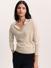 The Set 3 Pack Trophy Neck Long Sleeve Jumpers With Wool Stone Brown/Taupe/Chocolate Brown - Image 1 of 10