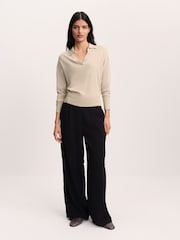The Set 3 Pack Trophy Neck Long Sleeve Jumpers With Wool Stone Brown/Taupe/Chocolate Brown - Image 3 of 10