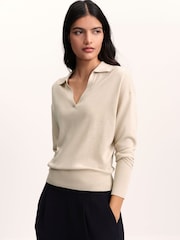 The Set 3 Pack Trophy Neck Long Sleeve Jumpers With Wool Stone Brown/Taupe/Chocolate Brown - Image 4 of 10