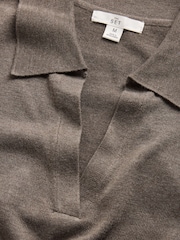 The Set 3 Pack Trophy Neck Long Sleeve Jumpers With Wool Stone Brown/Taupe/Chocolate Brown - Image 9 of 10