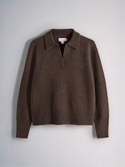The Set Trophy Neck Top and Jogger Set Chocolate Brown - Image 8 of 11