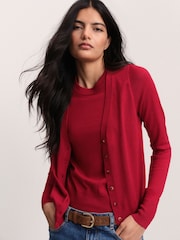 The Set 2 Pack Mock Layer Cardigans Red/Light Grey - Image 6 of 10