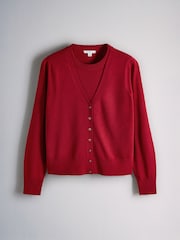 The Set 2 Pack Mock Layer Cardigans Red/Light Grey - Image 7 of 10