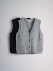 The Set 2 Pack Brushed Knitted Waistcoats - 圖片 2/10