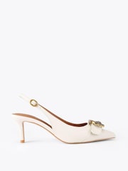 Kurt Geiger London Mayfair Sling Small White Sandals - Image 1 of 4