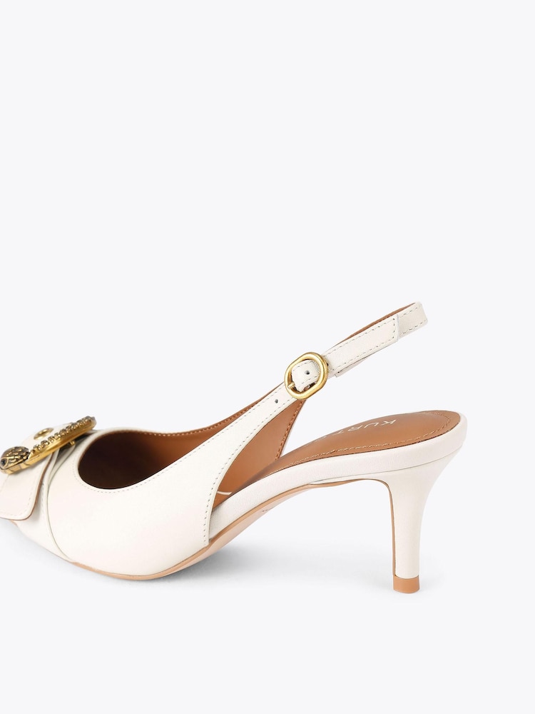 Kurt Geiger London Mayfair Sling Small White Sandals - Image 2 of 4