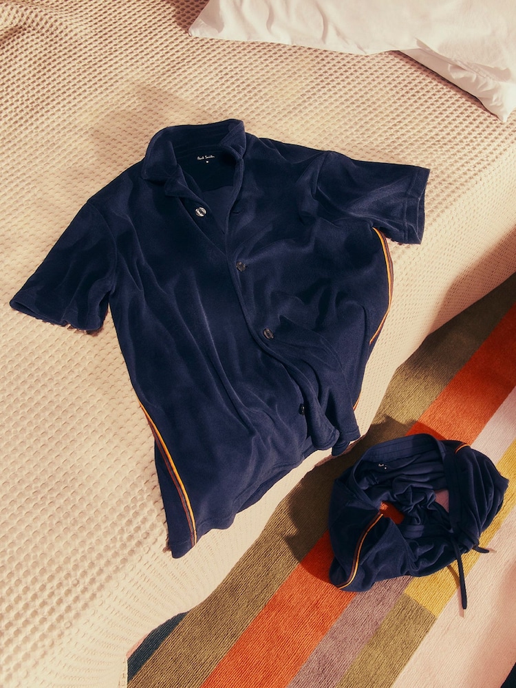 PS Paul Smith Blue Short Sleeve Stripe Shirt - Image 2 of 4