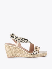 Carvela Gold Sorano Wedge Sandals - Image 1 of 4