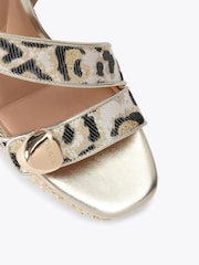 Carvela Gold Sorano Wedge Sandals - Image 3 of 4