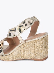 Carvela Gold Sorano Wedge Sandals - Image 4 of 4