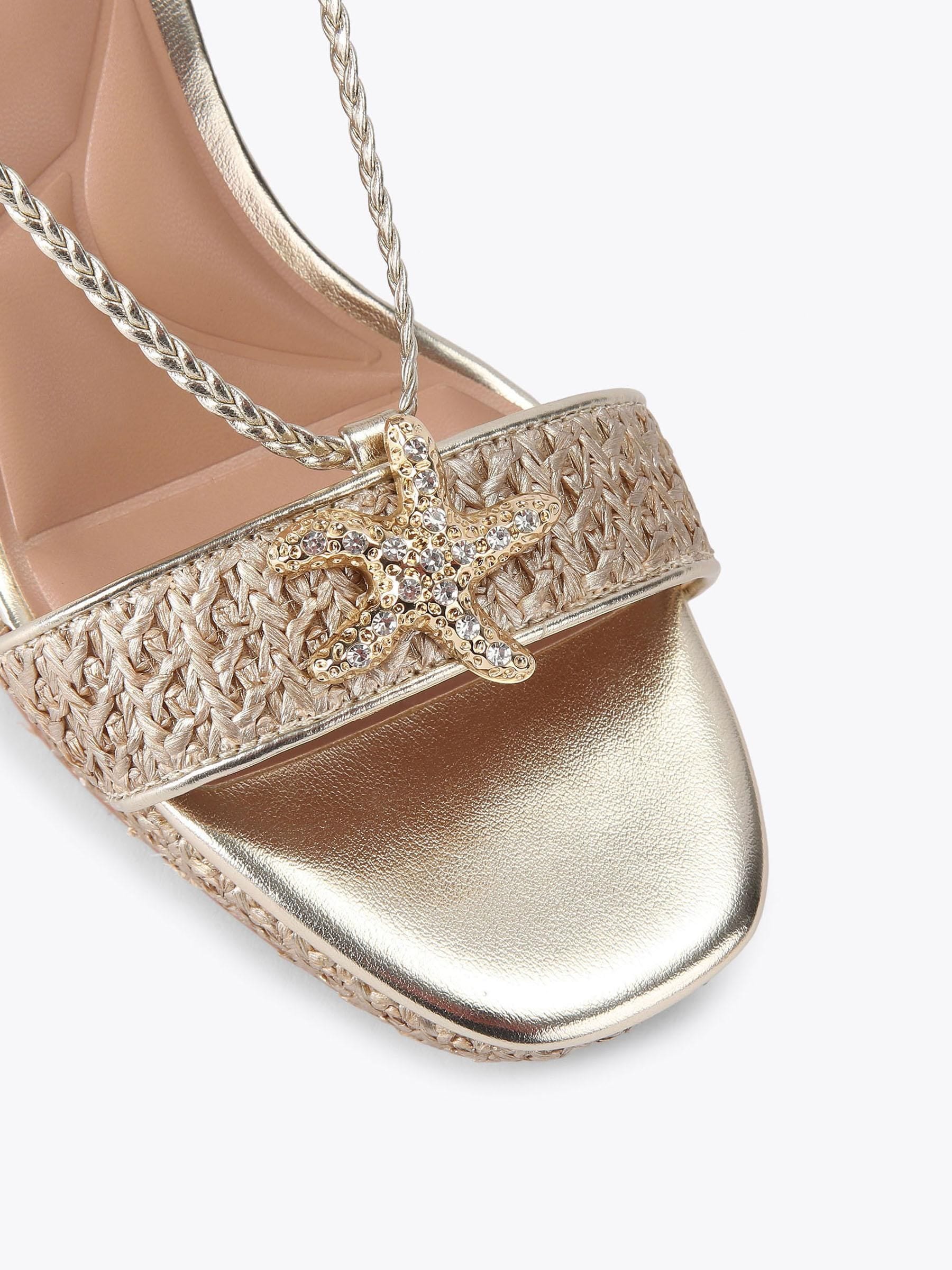 Buy Carvela Gold Marina Low Wedge Sandals from Next USA