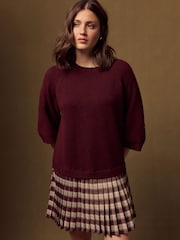 Бордовый/красный - Платье мини с короткими рукавами Kint 2 in 1 - Изображение 2 5