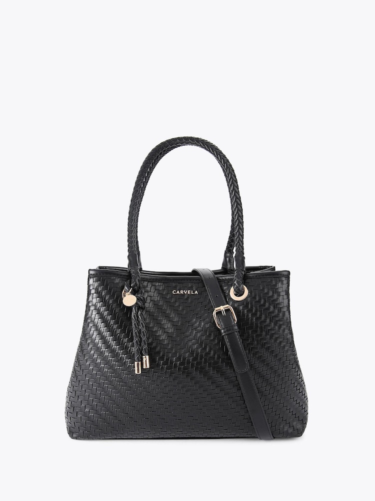 Carvela Black Antionia Weave Tote Bag - Image 1 of 4