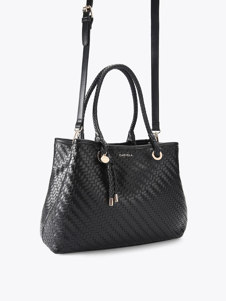 Carvela Black Antionia Weave Tote Bag - Image 2 of 4