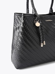 Carvela Black Antionia Weave Tote Bag - Image 4 of 4