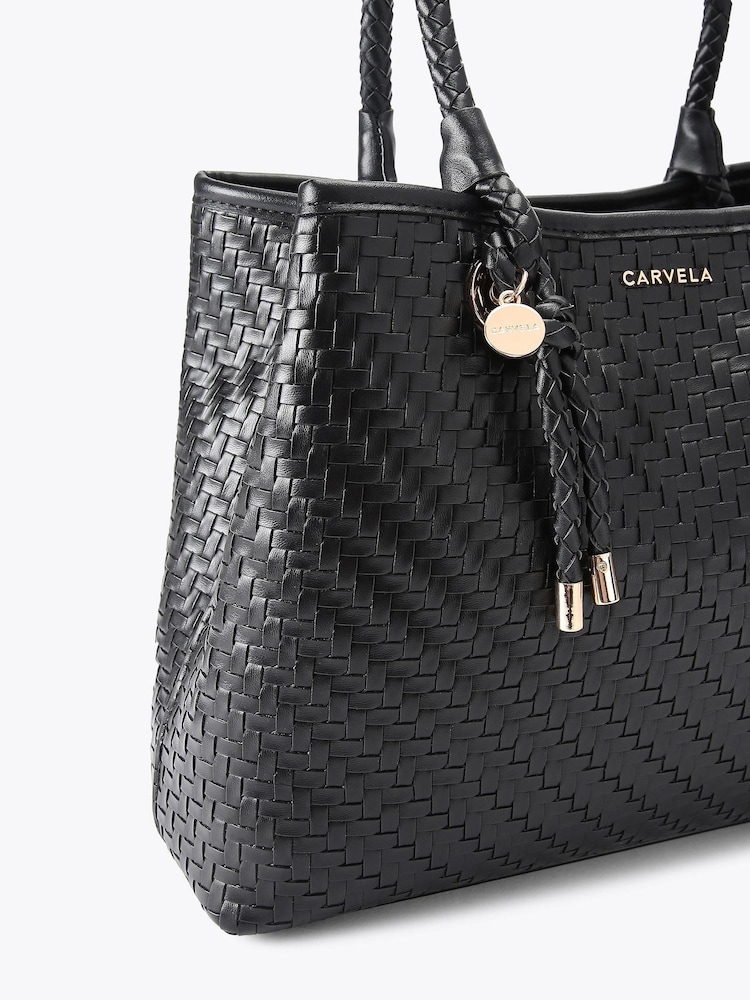 Carvela Black Antionia Weave Tote Bag - Image 4 of 4