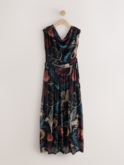 Estampa Celestial Preta - Vestido midi de tule com ombros à mostra - Imagem 5 de 10
