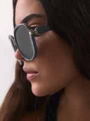 Grey Square Sunglasses - Image 3 of 6