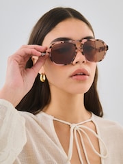 Pink Acetate Square Sunglasses - Image 1 of 5