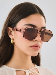Pink Acetate Square Sunglasses - Image 2 of 5
