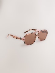 Pink Acetate Square Sunglasses - Image 3 of 5