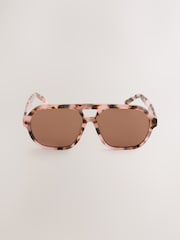 Pink Acetate Square Sunglasses - Image 4 of 5