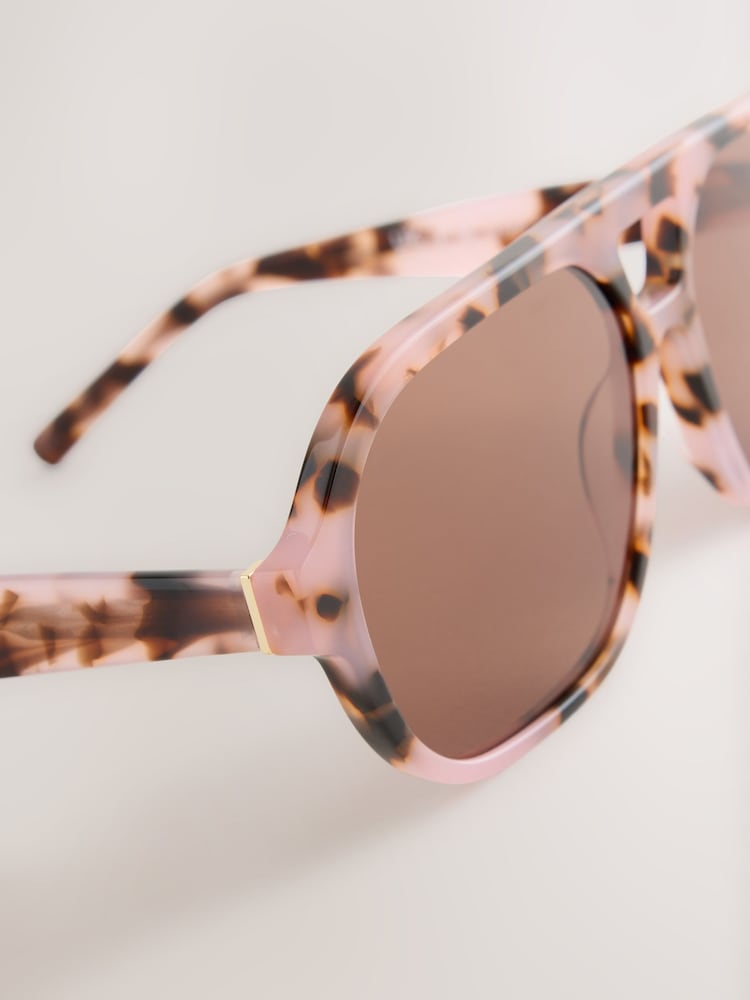 Pink Acetate Square Sunglasses - Image 5 of 5 Pink Acetate Square Sunglasses - Image 5 of 5