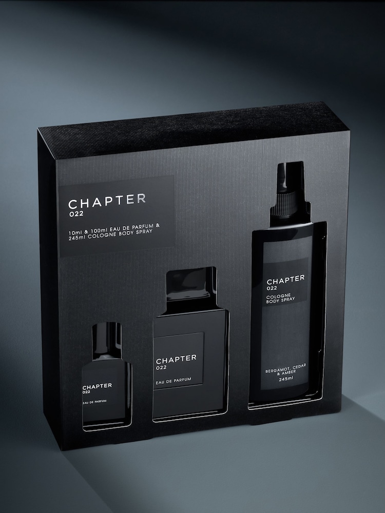 Chapter 022 100ml & 10ml & Body Mist Eau De Parfum and Bodycare Gift Set - Image 1 of 2 Chapter 022 100ml & 10ml & Body Mist Eau De Parfum and Bodycare Gift Set - Image 1 of 2