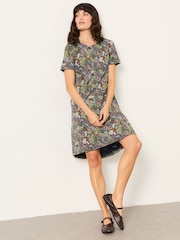 Navy Decorative Floral - FATFACE квітковий Jersey сукня - Image 1 of 6