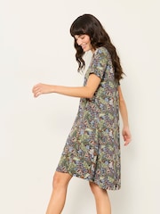 Navy Decorative Floral - FATFACE квітковий Jersey сукня - Image 3 of 6