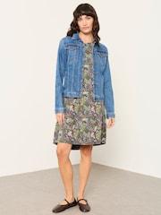Navy Decorative Floral - FATFACE квітковий Jersey сукня - Image 4 of 6