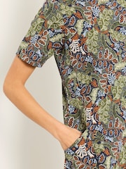 Navy Decorative Floral - FATFACE квітковий Jersey сукня - Image 5 of 6