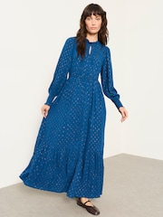 FatFace Isabella Teal Blue Petite Maxi Dress - Image 1 of 6