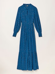 FatFace Isabella Teal Blue Petite Maxi Dress - Image 6 of 6