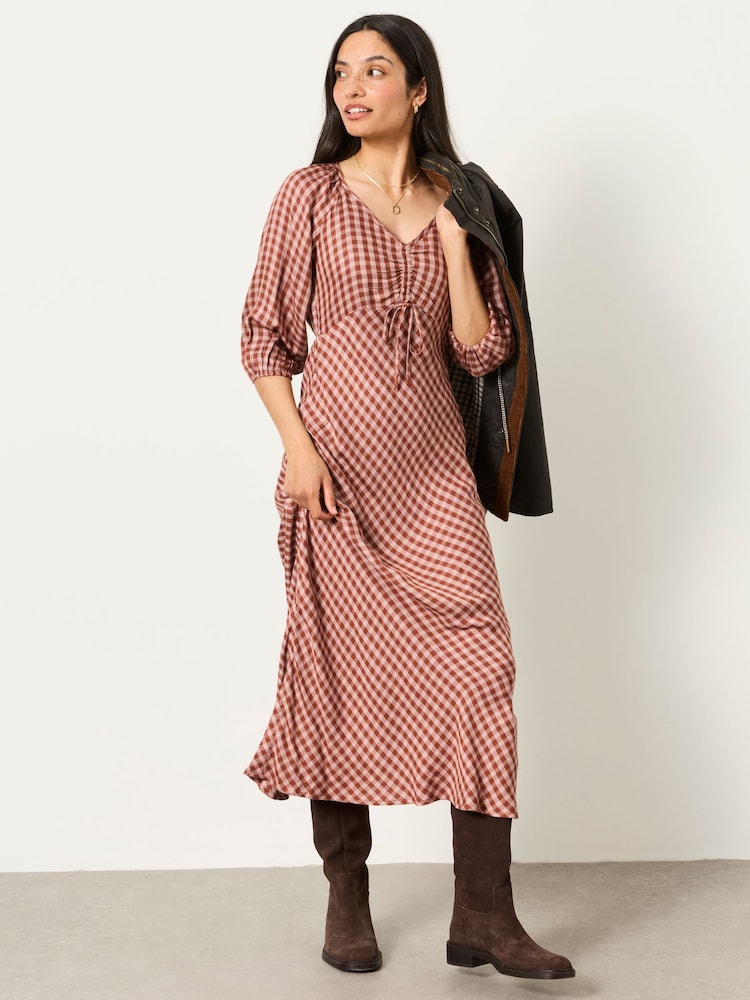 FatFace Phoebe Rose Pink Petite Midaxi Dress - Image 1 of 6 FatFace Phoebe Rose Pink Petite Midaxi Dress - Image 1 of 6