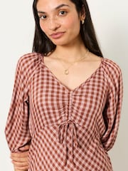 FatFace Phoebe Rose Pink Petite Midaxi Dress - Image 5 of 6