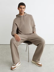 Reiss White/ Camel Hudson Suede-Trim Runner Trainers - Image 1 of 5